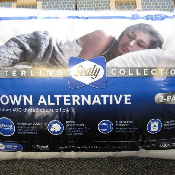 Sealy Sterling Bedding Sealy Down Alternative Pillows Standardking